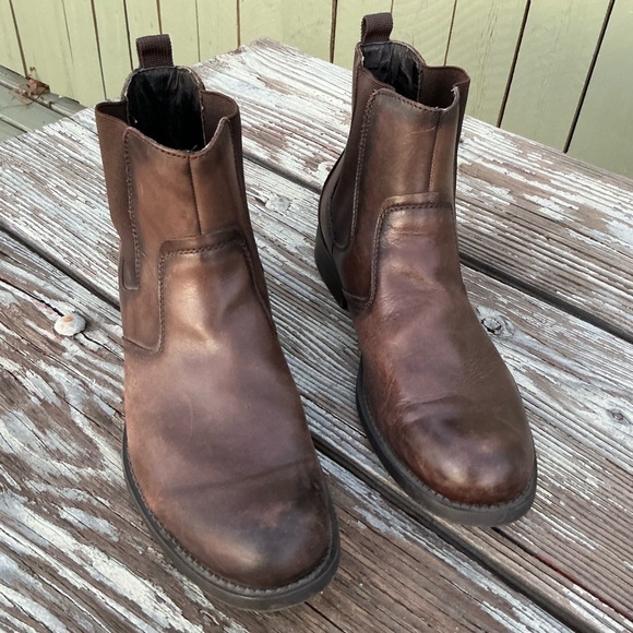 ALFANI genuine leather ankle BOOT chukka brown size 9.5 main image 10